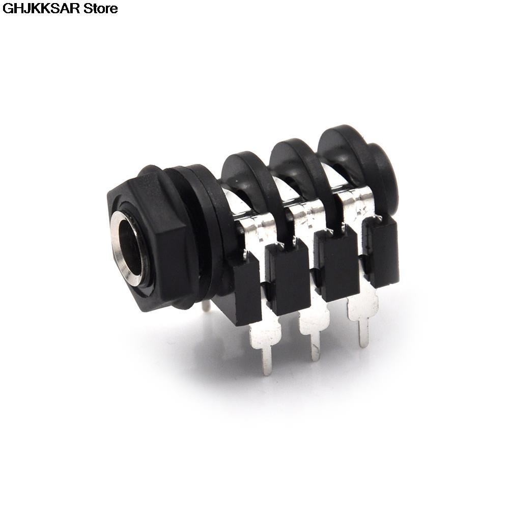 5pcs 6.35mm/6.35 6P/6PIN Stereo Audio Microphone Female Socket/ Jack Connector