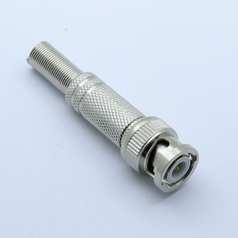 12/50/100pcs BNC Male Plug With Spring Connector Terminator RF Coax Adapter For CCTV