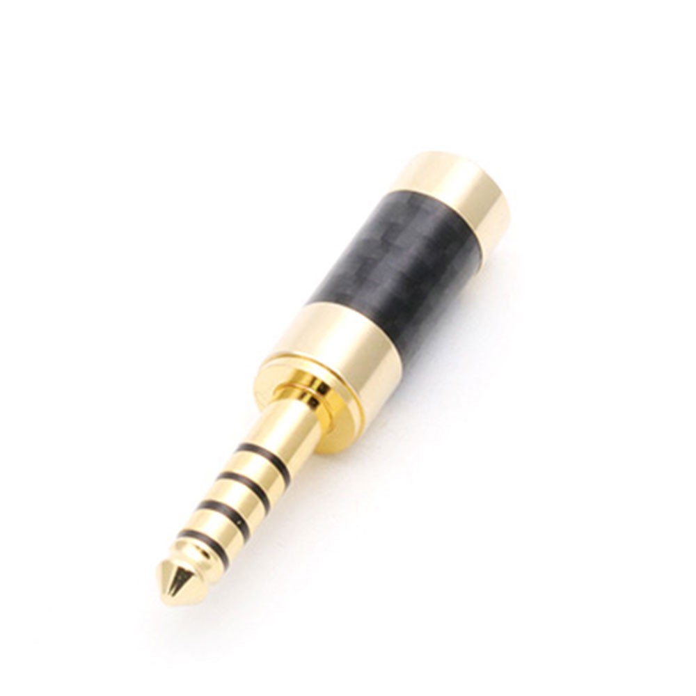 10pcs Gold Plated Carbon Fiber Jack 4.4mm 5 Pole Audio Connectors Pure Copper Connector With 6mm Wire Hole