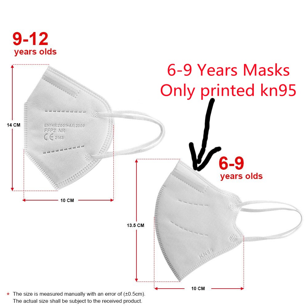 FFP2 6-12 Years Old Kids Face Mask Reusable Mascarilla KN95 Infantil Face Mask Mouth Mask Kids Mouth Mask Mascarillas Niños