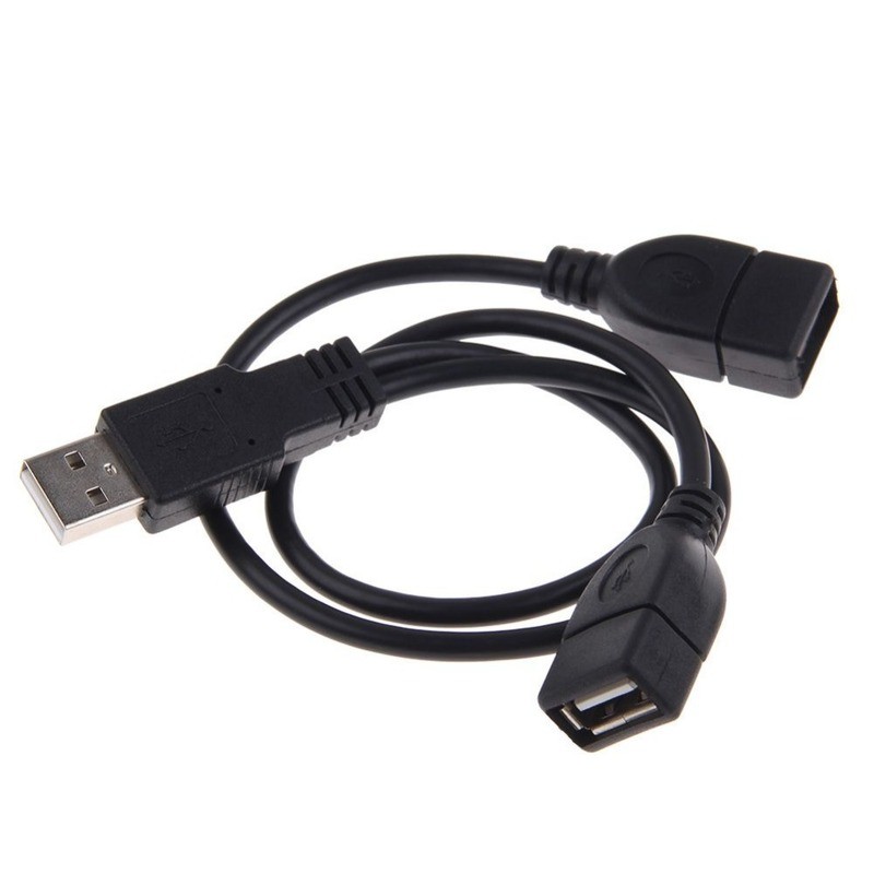 2 Port USB2.0 Hub USB 2.0 Male to 2 Dual USB Female Jack Splitter Power Hub Cord Adapter for Laptop Phone Cable