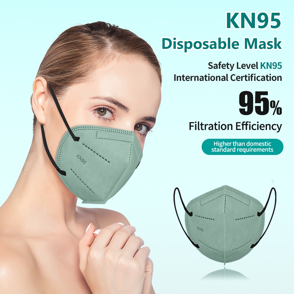 KN95 Adult Face Mask 5 Layers Protective Black Mascherine FFP2 CE Certificate Mascarillas FPP2 Masks Masque FFP 2 Gray ffp2fan