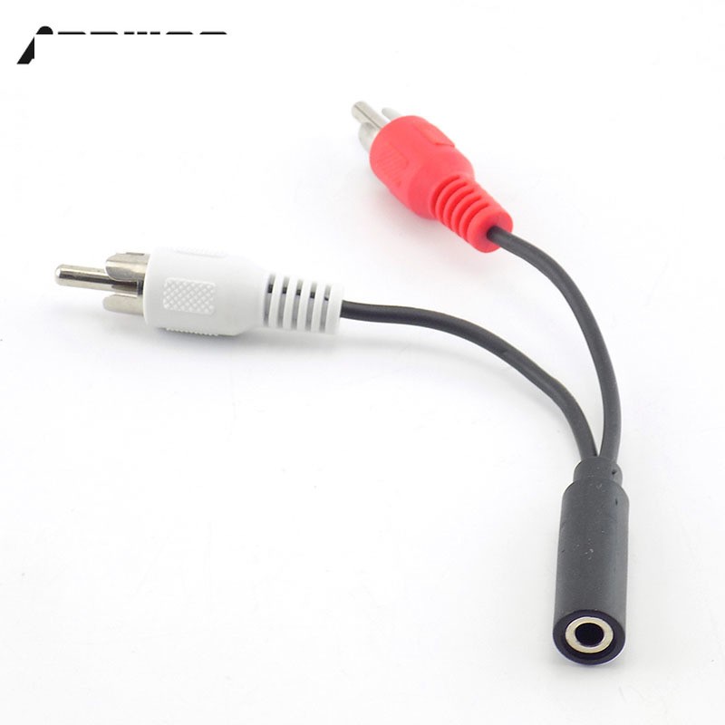 3.5mm RCA Female Connector, Stereo Jack, Y Jack to 2 RCA Male Adapter 3.5 Aux Audio Jack, Headphone Connector, Music Cable