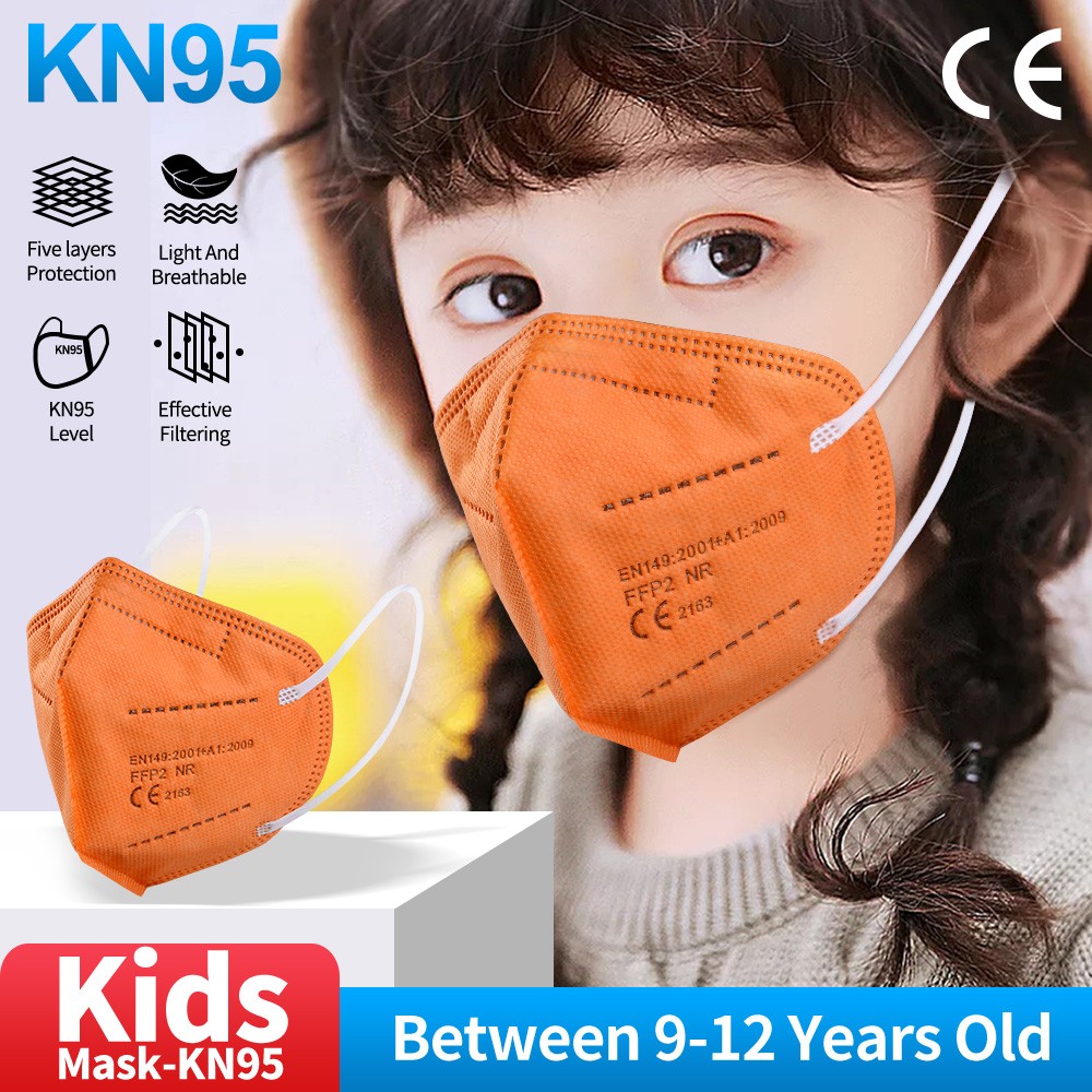 EU Approved FFP2 Kids Mask Mascarillas FPP2 Niños Mask 9-12 Years Kids 5 Layer Dust KN95 Mask Masque Enfant ffp2FFP2 Child Mask