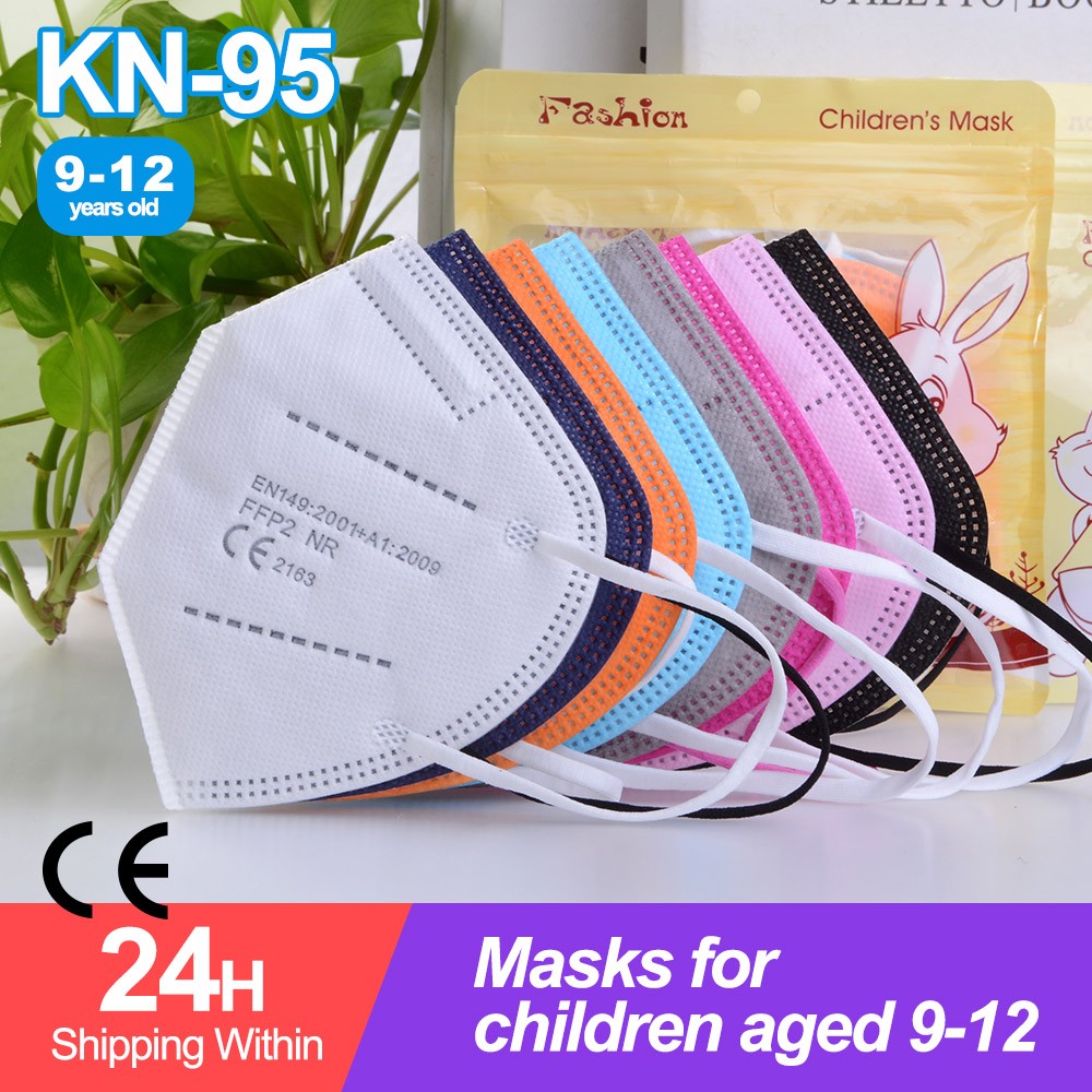 9-12 سنة mascarillas fpp2 niños الأطفال FFP2 قناع قابلة لإعادة الاستخدام Ce وافق KN95 أقنعة 5 طبقات FFP 2 قناع حماية الأمن