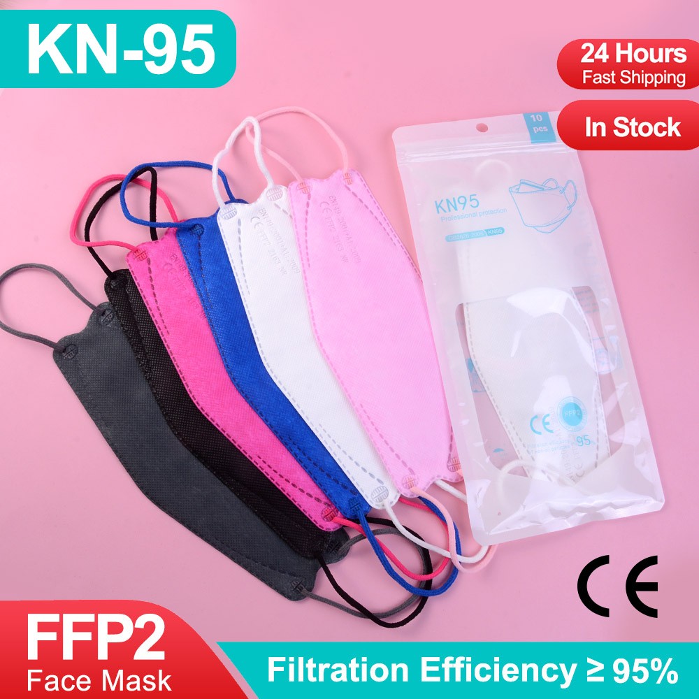 10-100pcs Safety Approved KN95 Protective Face Masks Respirator Black Mascarillas FPP2 Pink FFP2 Maske Respirator Maske FFPP2 FP2