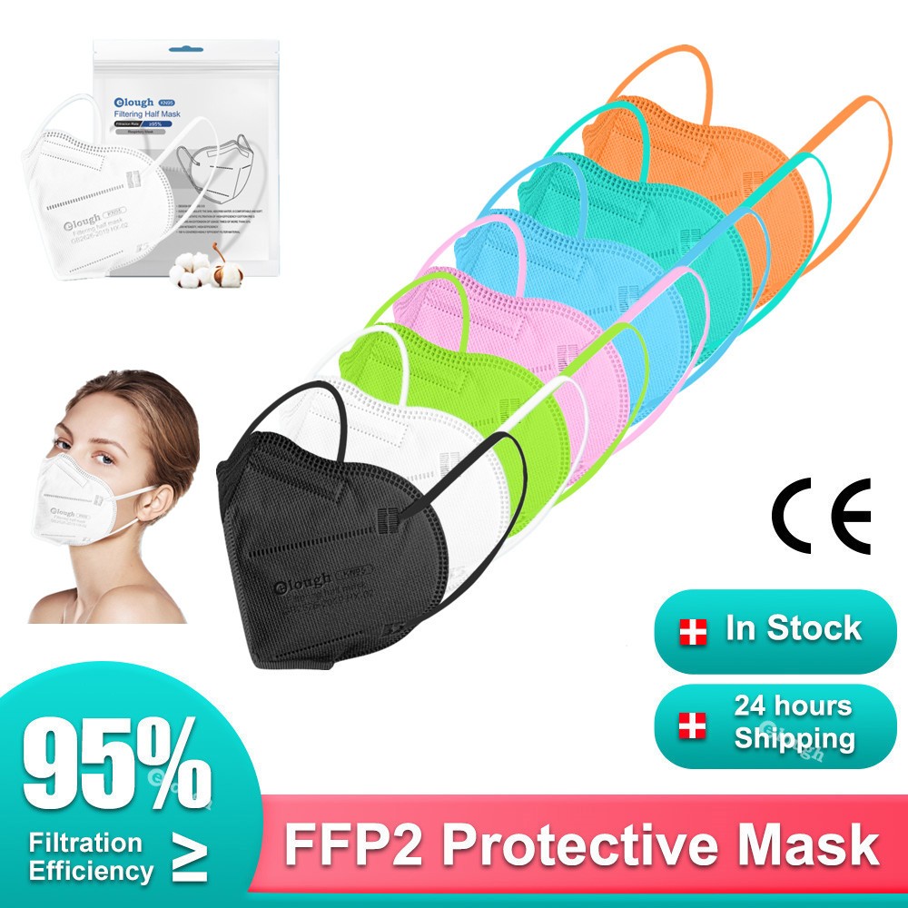 قناع Elough CE KN95 Mascarillas FFP2 homology adas 5 طبقات مرشح قناع الجهاز التنفسي FPP2 قناع الوجه القابل لإعادة الاستخدام قناع الوجه ffp 2 الكبار