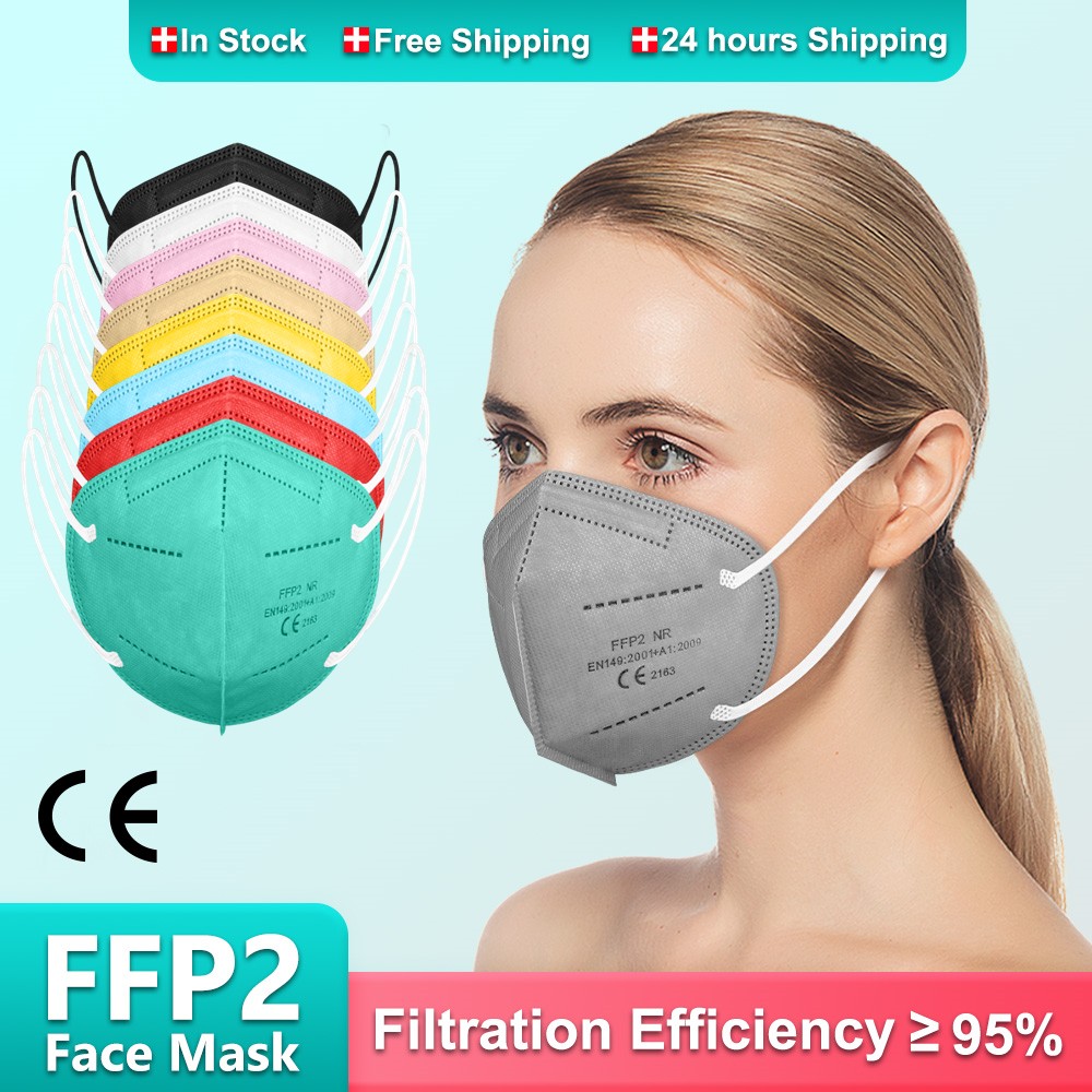 قناع الجهاز التنفسي KN95 قناع الوجه FFP2 Mascarilla FPP2 homology ada 5 رقائق FP2 ماسكارا قناع الوجه الغبار FFP 2 Masque ffp2masque الكبار