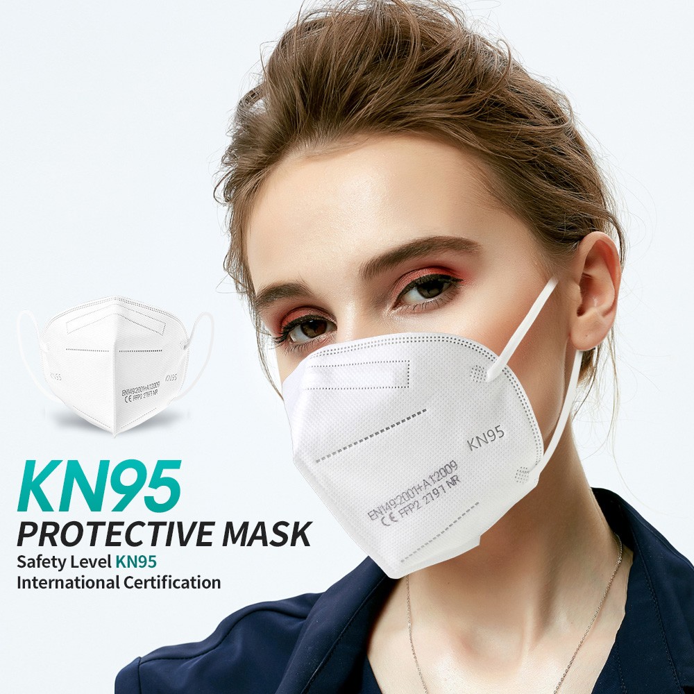 5 Layers Adult White KN95 Protective Face Mask Reusable Mascherine FFP2 Mascarillas FPP2 Masks ffp2masque CE Filter Fabric