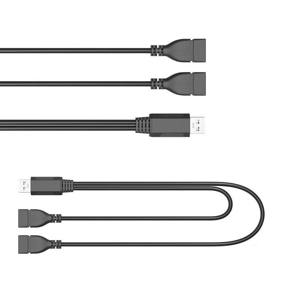 2.0 single USB female, two male data charging cable one to two charging cable 1 minute 2USB data cable 30cm