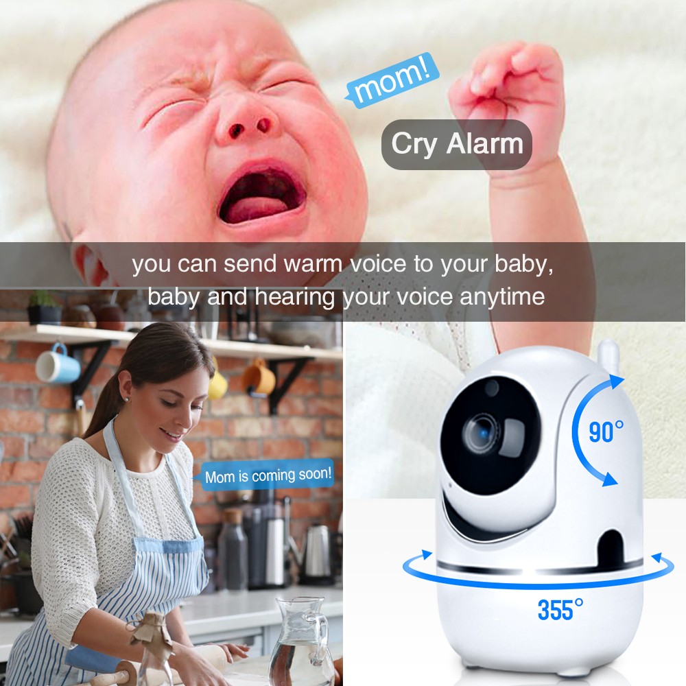 720P Baby Monitor Smart Home Alarm Crying Mini Surveillance Camera with WiFi Security Video Surveillance Camera IP ptz ycc365 tv