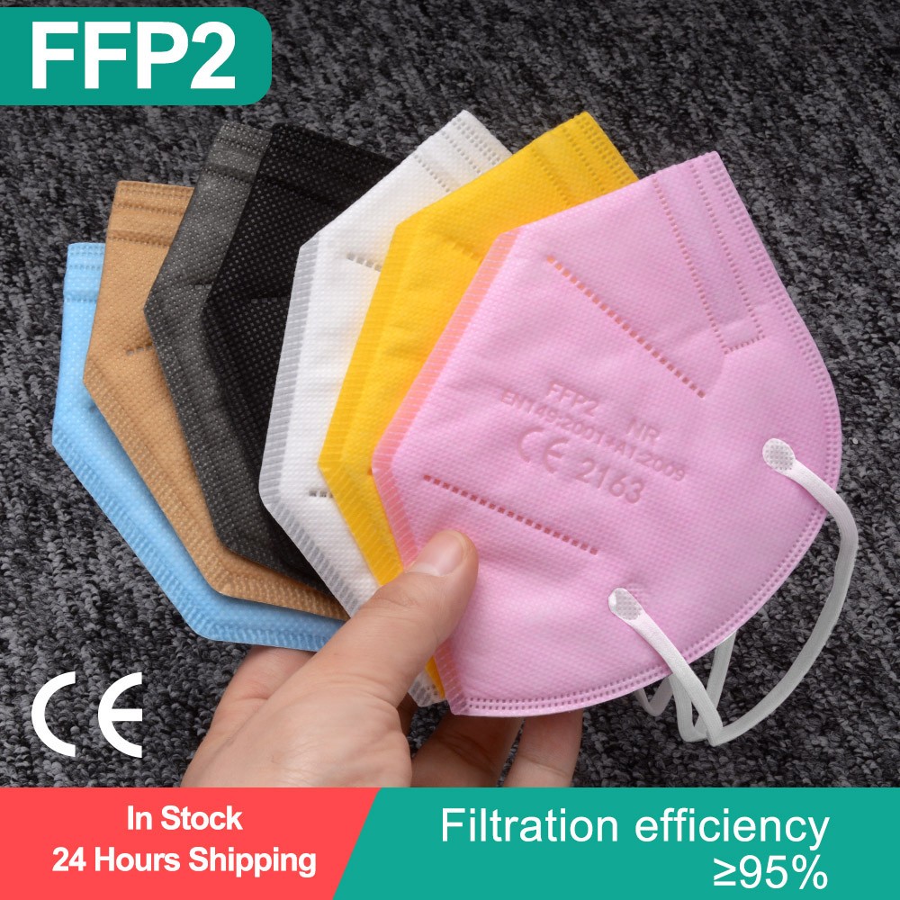 20-100pcs ffp2fan ce mascarillas ffp2reuse zable protective colors mouth mask kn95 masque ffpp2 mascarillas kn95 certificate