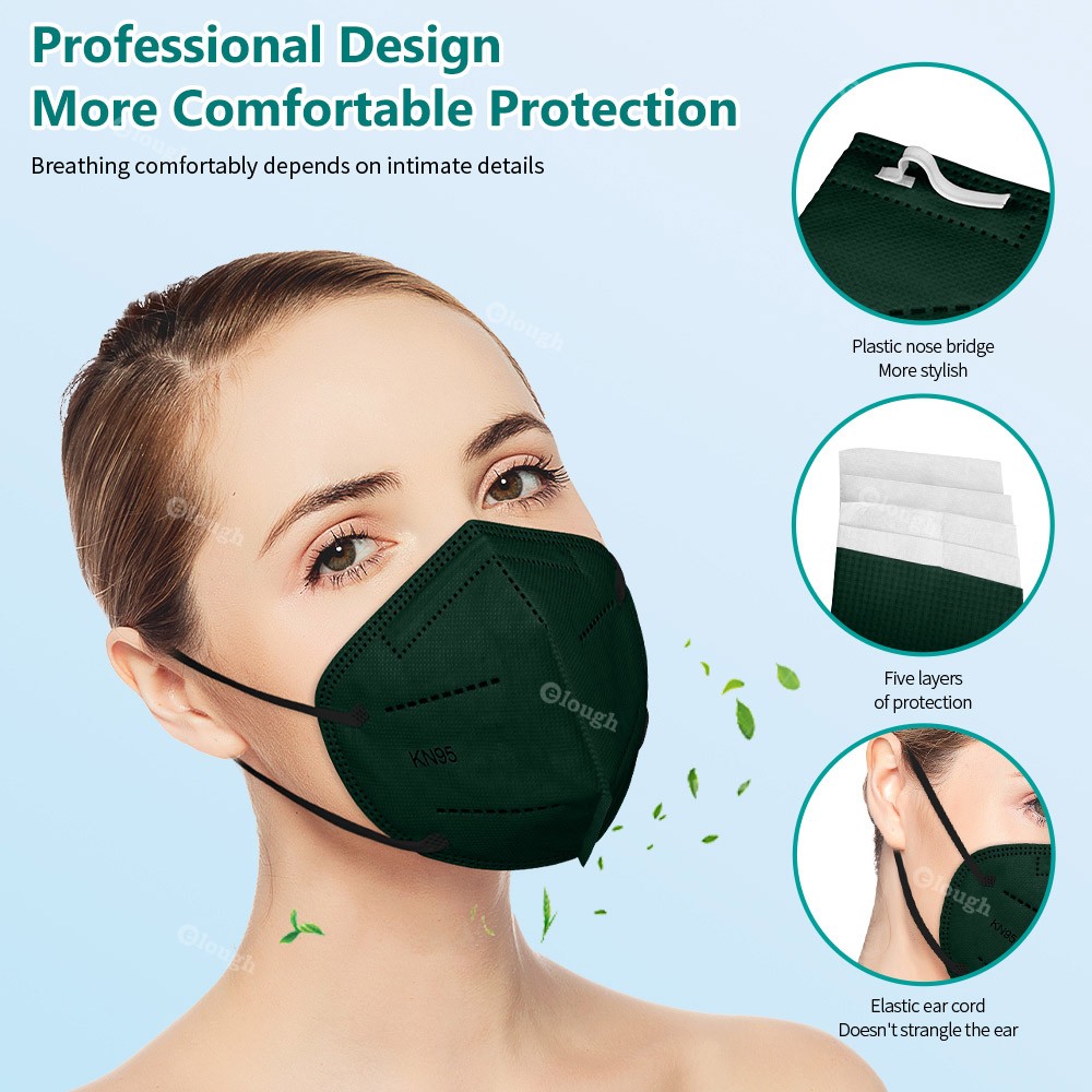 10-100pcs 5 Layers Morandi Mascarillas KN95 Certificate FPP2 Masks FFP2 ffp2 Mask CE Adult Face Mask Black Face Mask FFP 2