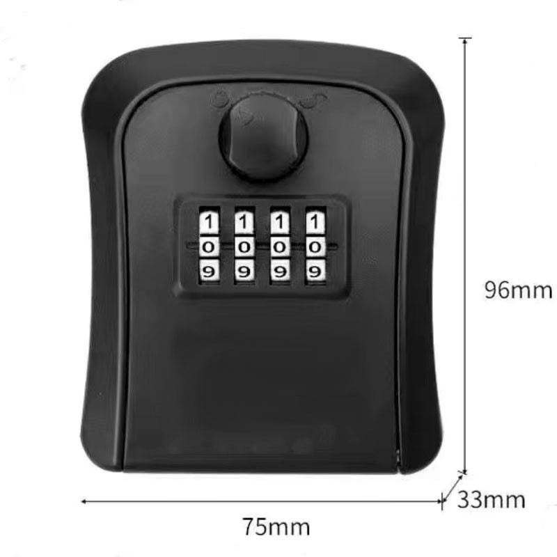 Wall Mounted Key Safe Weatherproof No. 4 Combination Key Storage Box Locks Indoor & Outdoor Password Key Box Key Box Locks