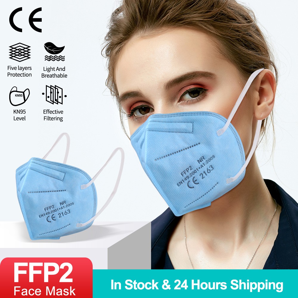 5-100pcs FFP2 Mask Reusable kn95 Masks 5 Layers Face Mask FFP2 Mascarillas Protective Approved Healthy KN95 Blue FPP2 fp3fan