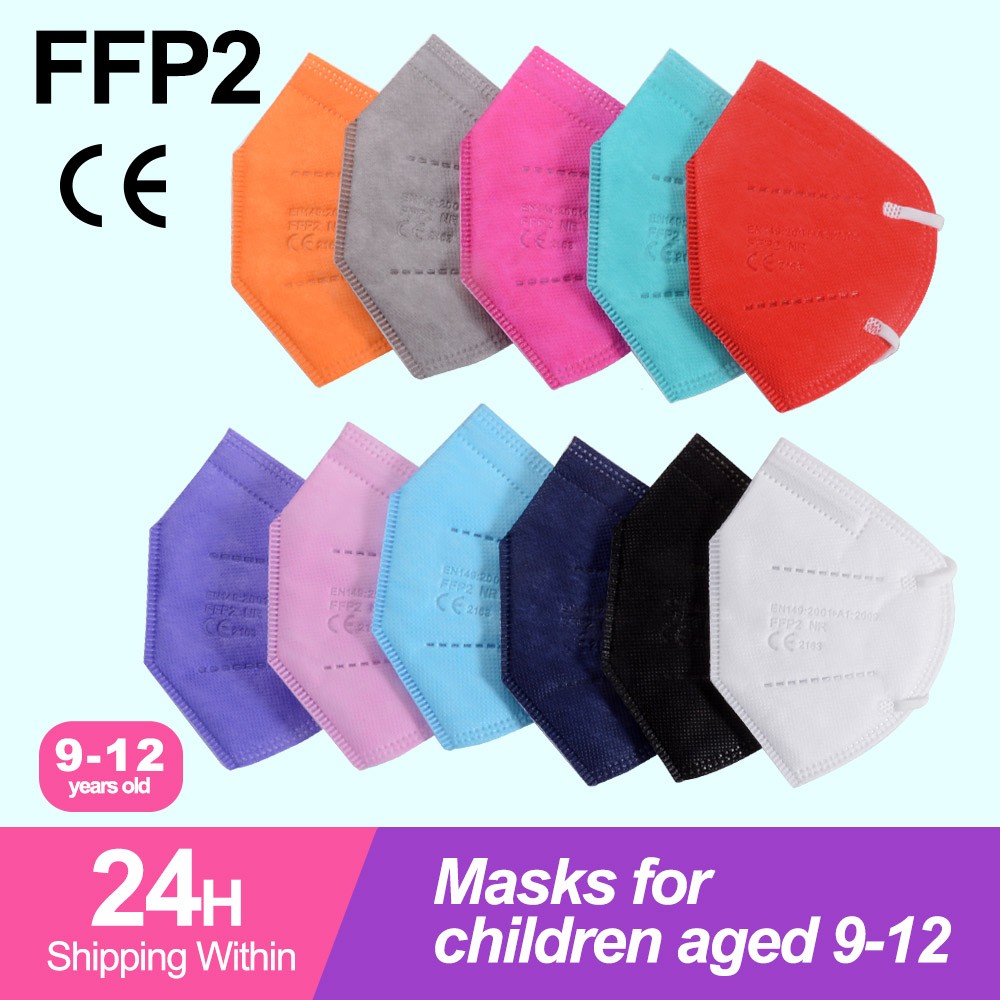 9-12 Years FFp2 Mascarillas Children Colors kn95fan Kids ffp2fan Ninos CE Masque FPP2 Reusable Filter Mask kn95 infantil