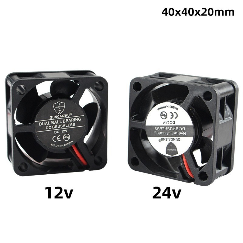 12V 24V 4020 40mm fan ball bearing 40x40x20mm fan 4020 cooling fan 4cm laptop cooling fan radiator fan