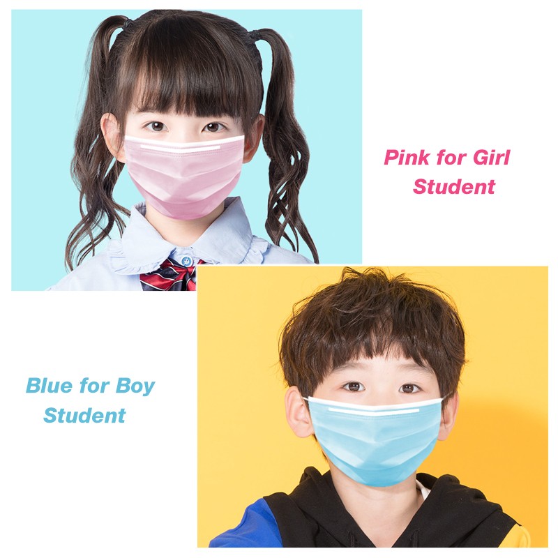 Disposable baby mask 3 layers colorful non woven baby masks for kids