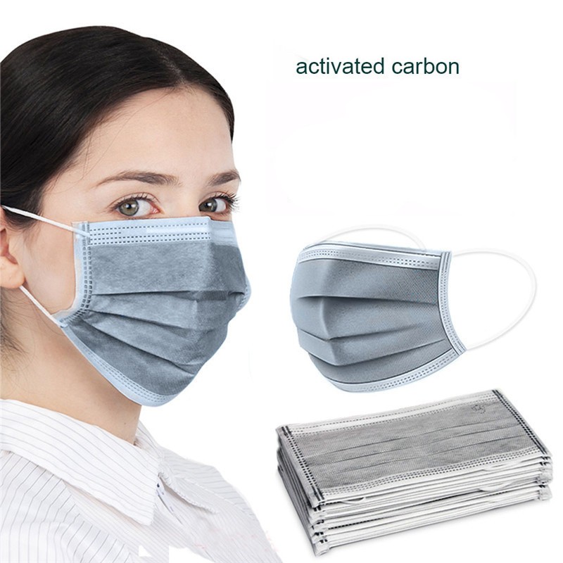 10-200pcs Activated carbon Mascarillas quiurgicas homology adas 4 layer mouth mask adult disposable face mask masque cherurgical