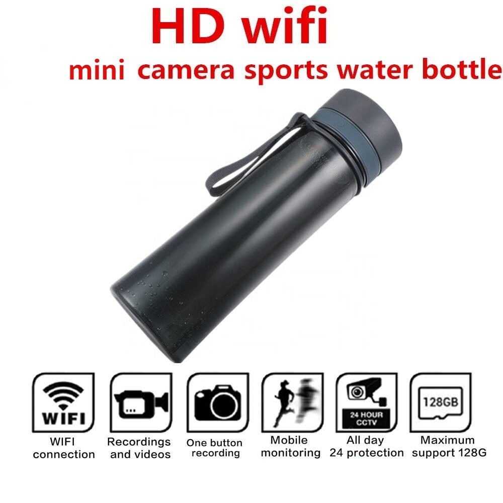 750ml Water Bottle WiFi Camera Portable Office Water Cup Wireless IP Camera Video and Audio Real-time Remote Live Broadcast