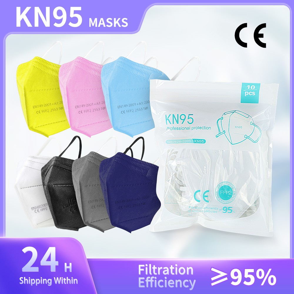 إسبانيا تسليم سريع الكبار KN95 قناع FFP2 وافق أقنعة السلامة الغبار تنفس واقية أقنعة الوجه FPP2 قناع KN95 ffp2masks