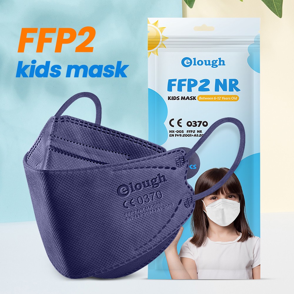 Elough KN95 Mascarillas Niños FFP 2 6 A 12 Años Masks Certified Fish for Kids FPP2 Masks FP2 Mascarilla FFP2 Infantil ffp2fan for Kids