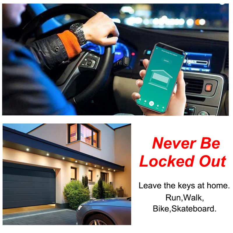 WiFi Smart Garage Door Smart Life Tuya APP Remote Control Open Close Monitor With Alexa Echo Google Home No Hub Required