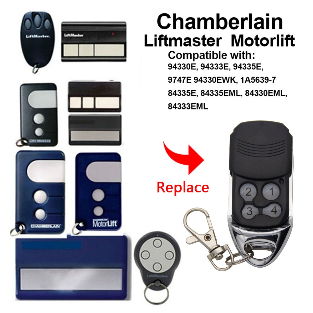 جهاز التحكم عن بعد من Chamberlain Liftmaster 4335E 4330E 4333E 4332E جهاز تحكم عن بعد 433.92 ميجاهرتز متوافق مع جهاز التحكم عن بعد 433 ميجاهرتز