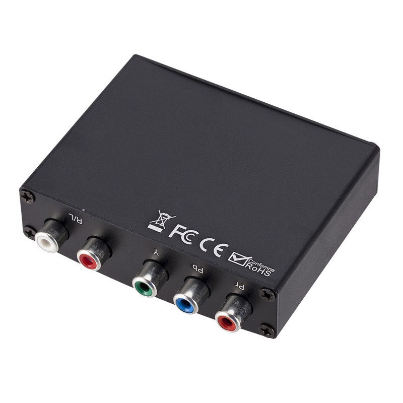 HDMI-Compatible RGB Component Converter 1080P HD 5 RCA YPbPr Video R/L Audio Converter Converter for PC TV with EU US Plug