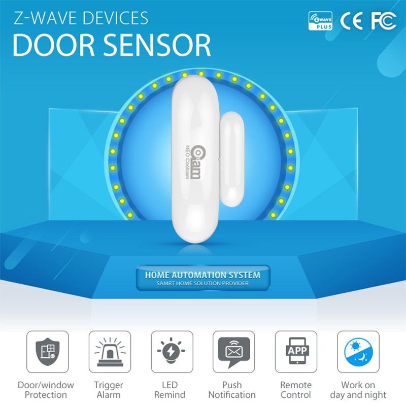 NEO COOLCAM NAS-DS01Z Z-Wave Door Window Sensor Compatible With Z Wave 300 500 Series Magnet Door Lock Sensor Alarm