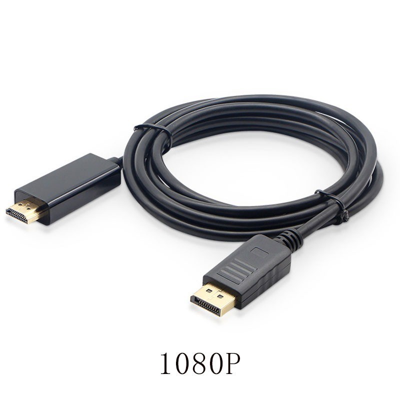 DisplayPort to HDMI Compatible Cable 1.8m 1080P DisplayPort DP to HDMI Compatible Cable for Connecting Laptop to Projectors