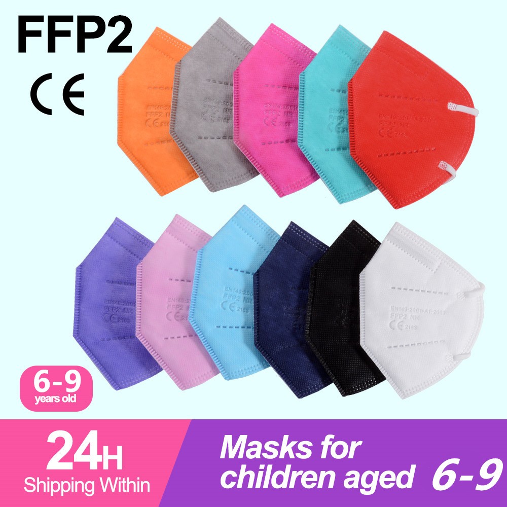 10/20/50pcs ffp2mask niños 6-9old mask for children kn95 mascarillas niños ce washable kids ffp2reutilizable fpp2 infantil masks