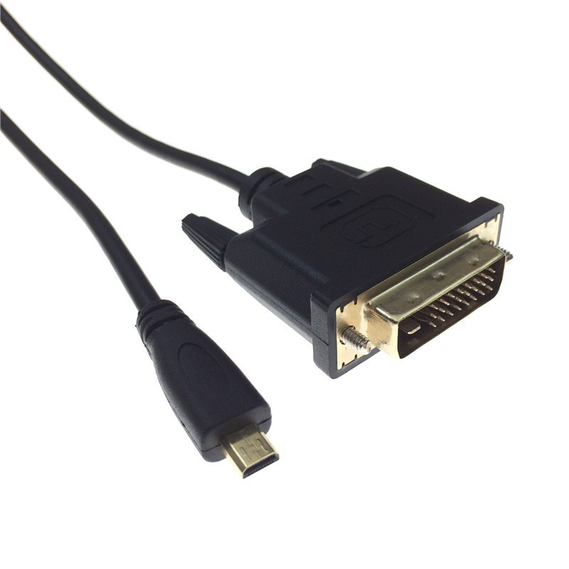 High Speed ​​HDMI Compatible Cable Micro HD to DVI DVI-D 24+1Pin 3D 1080p Cable Adapter for LCD DVD HDTV XBOX PS3 1m 3ft 1.8m 6ft