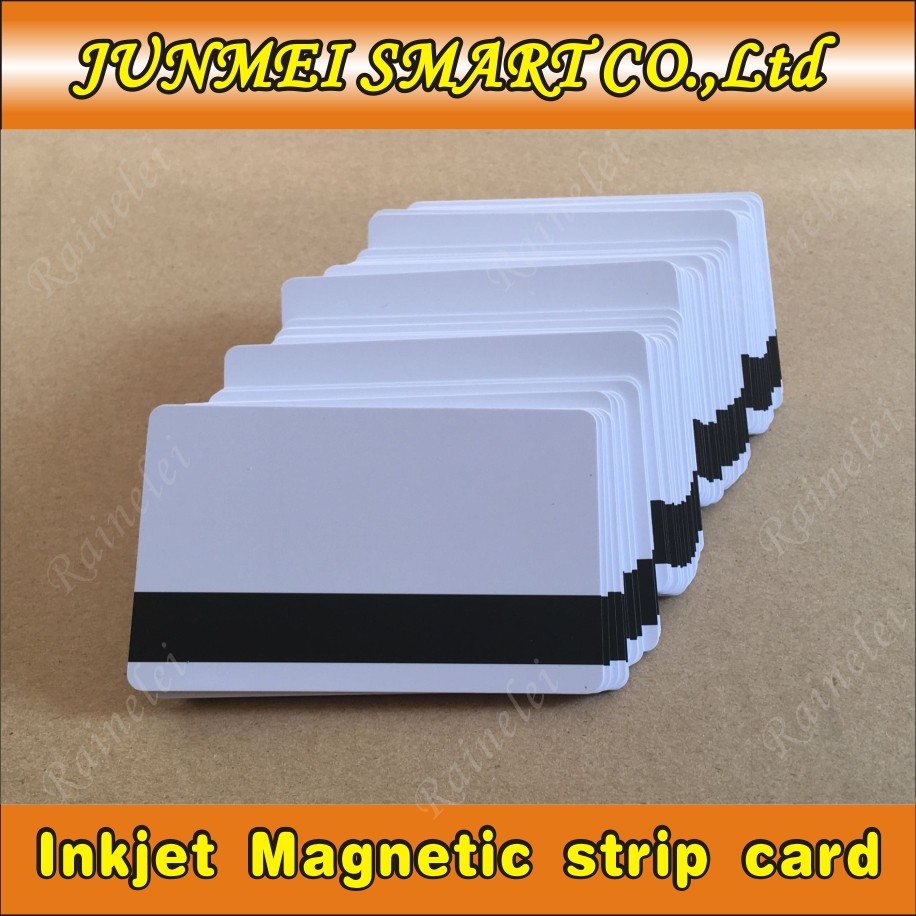 10pcs/50pcs PVC Blank White Plastic Cards 30Mil Heco Magnetic Card Mag Ribbon Printable For CR80 Inkjet Printer