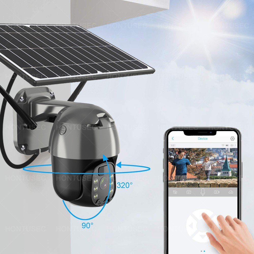 4G SIM Card Solar PTZ Camera 3MP 1536P Solar Panel IP Camera Solar Security Video Camera CCTV Camera