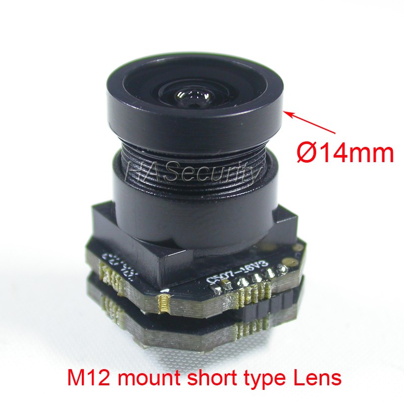 (+12V) AHD-H 1080P or CVBS 1/2.8" Sony Starvis IMX307 CMOS + C5 Main Camera Module PCB Board M12 Lens