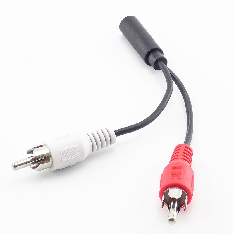 NEWCE 3.5mm RCA Female Connector Jack Stereo Cable Y Plug to 2 RCA Male Adapter 3.5 Audio aux Jack Connector to Headphone musi