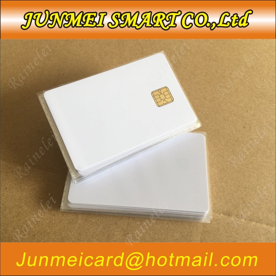 SLE 4428 Contact IC Chip Big - White PVC Smart Card 30mil Glossy Card Blank Contact Card