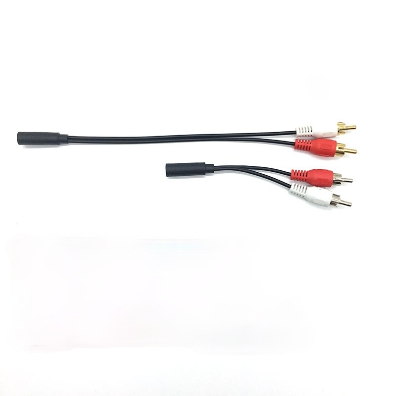 0.2m 3.5mm Stereo Female Plug to 2 Male RCA Jack Adapter Audio Y Cable Computer Speaker Cable