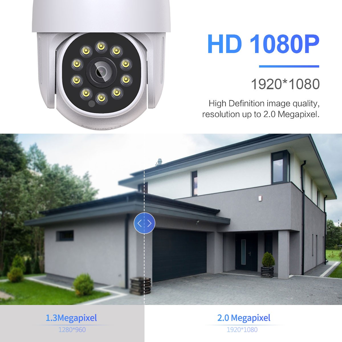 Security Protection Camera WiFi PTZ IP Camera Speed ​​Dome Outdoor Video Surveillance 1080P Auto Tracking IP66 Waterproof Camera