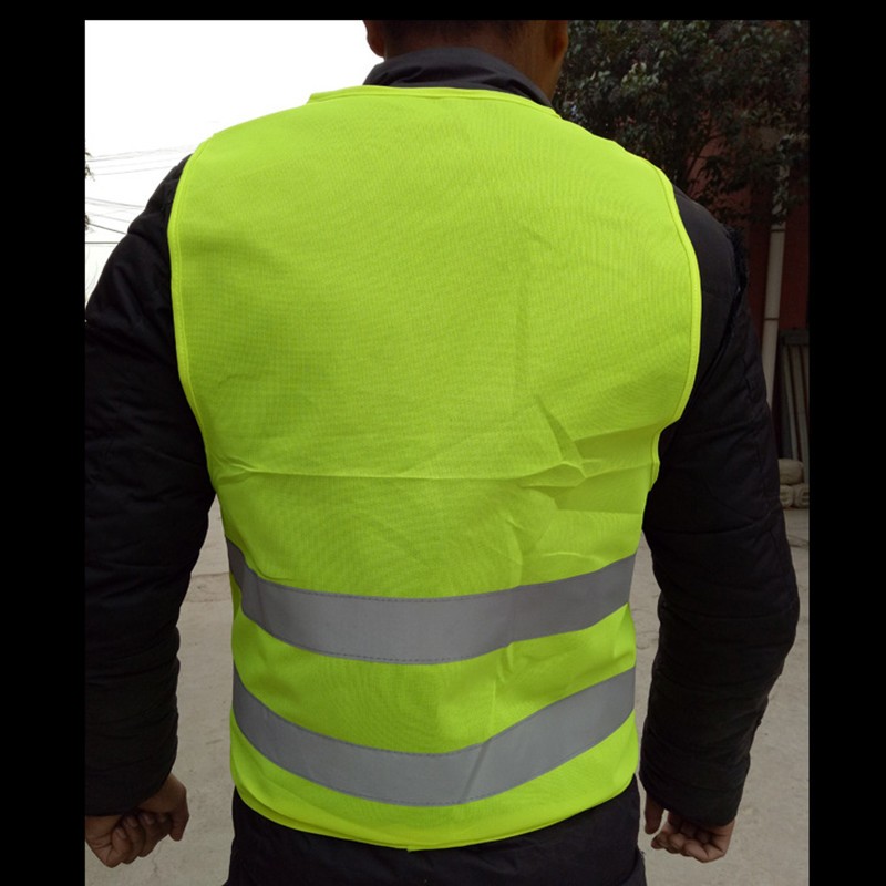 Reflective Fluorescent Vest Yellow Orange Safety Outdoor Running Safety Ventilation High Visibility