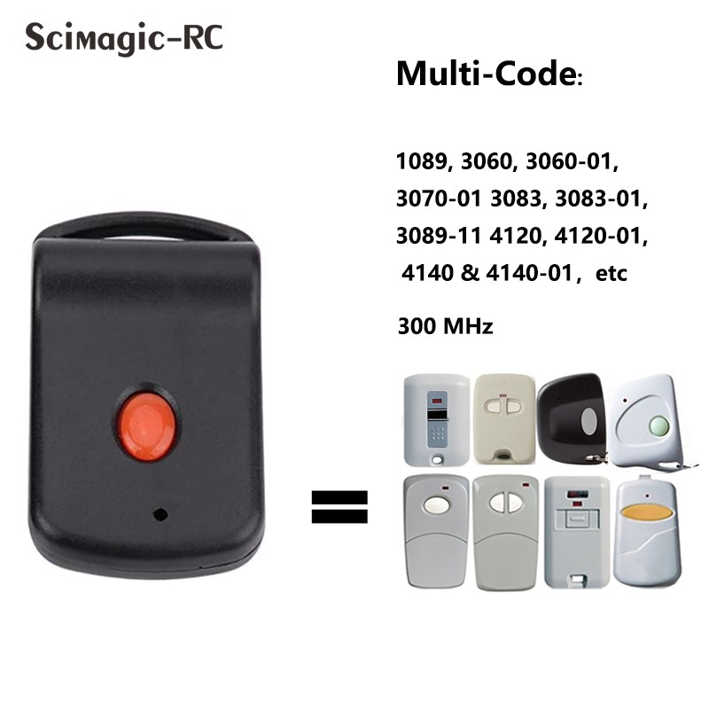 10Dip Multi Code Garage Door Remote Control 300MHz Multi Code 1089 3060 3089-11 4120 Slot Driving Door