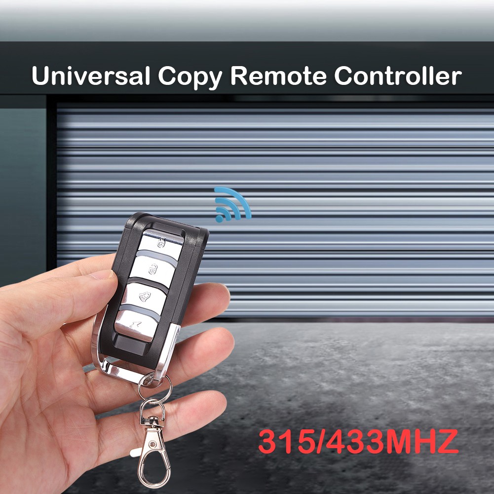 Universal 4 Buttons Garage Door Opener Remote Control 433MHZ Clone Hard Learning Code for Car Gate Garage Door Tools