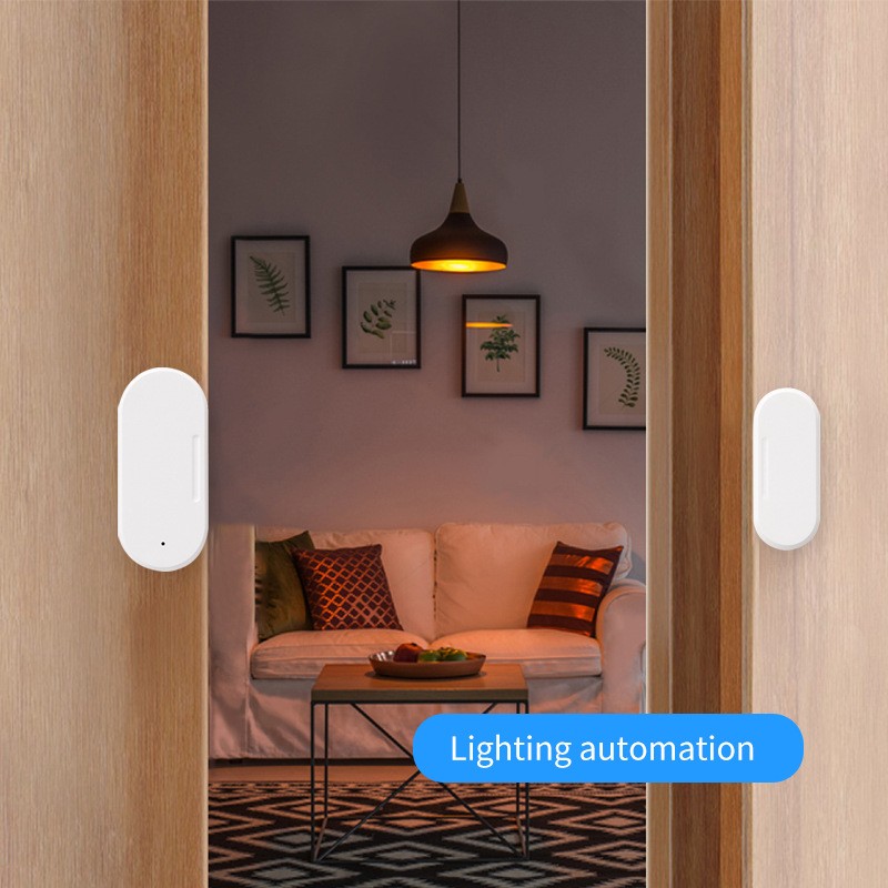 Tuya Zigbee Door and Window Sensor + Light Detector Brightness Smart Door Open/Closed Smart Home Alarm Work with Alexa