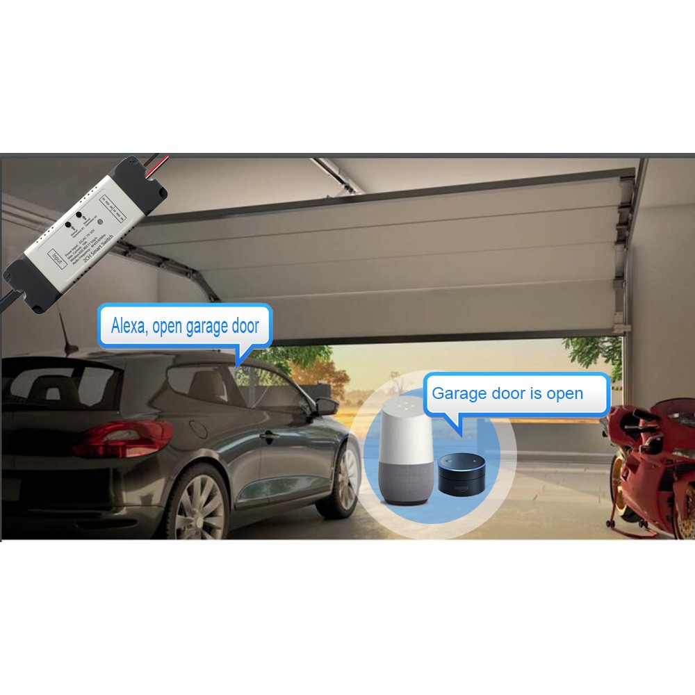 WiFi Garage Door Opener Sliding Swing Gate Barrier EWelink Smart Remote Control Switch 12V 24V 220V RF Receiver Relay New Model