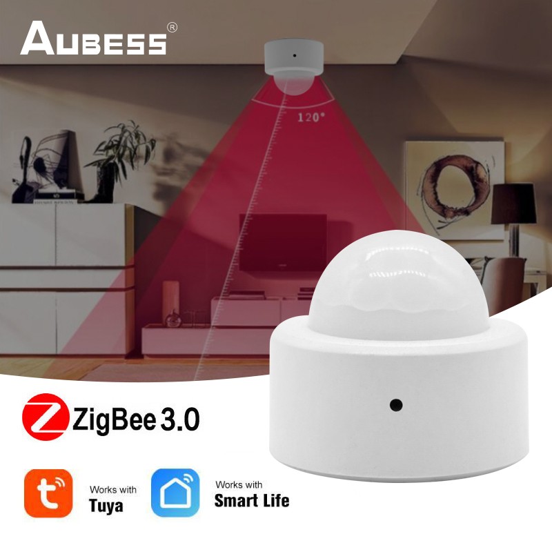 tuya zigbee 3.0 mini tuya smart motion human body PIR transducer infrared sensor detector smart life home security