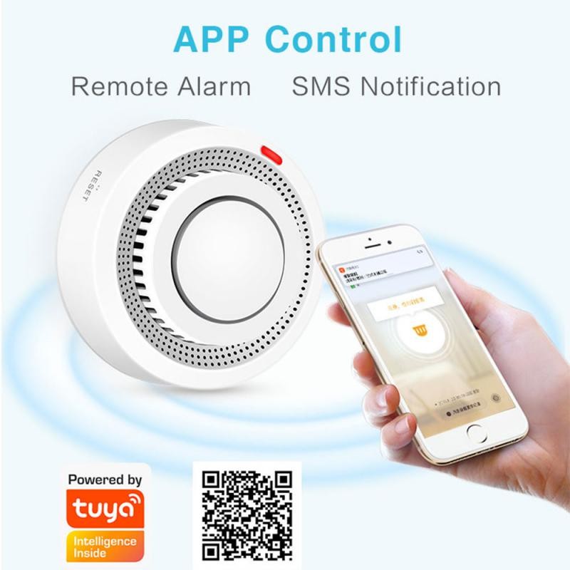 zigbee standalone smoke detector sensor fire alarm home security system firefighter tuya wifi smoke alarm fire protection