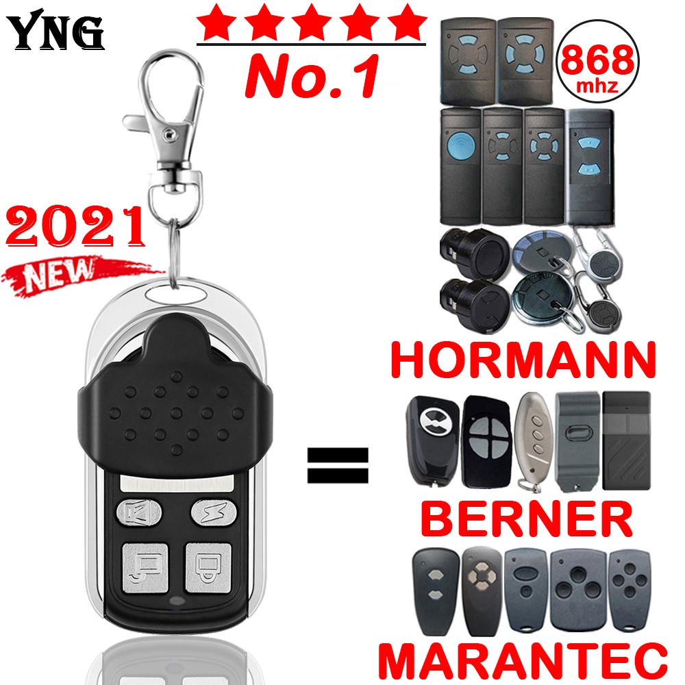 3pcs HORMANN HSM2 HSM4 868 Garage Remote Control Duplicator Marantec Digital D302 382 Door Remote Control Burner 868MHz Key Fob