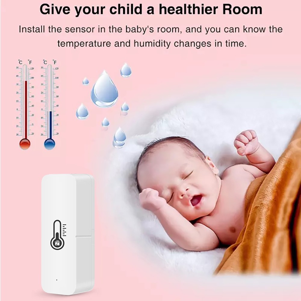 Tuya Smart WiFi ZigBee Temperature Humidity Sensor Indoor Humidity Monitor for Home Alexa Google