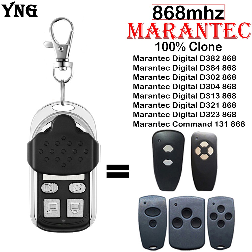 YNG Marantec 868mhz بوابة جراج التحكم عن بعد ل MARANTEC الرقمية 302 382 313 321 384 304 323 868 باب جراج كهربائي فتاحة